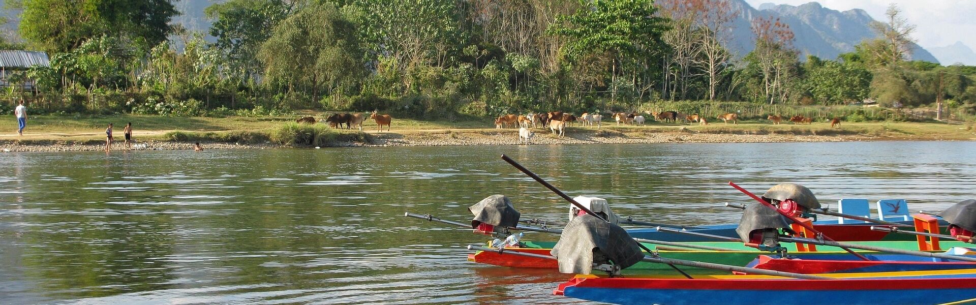 Vang Vieng River and Boats